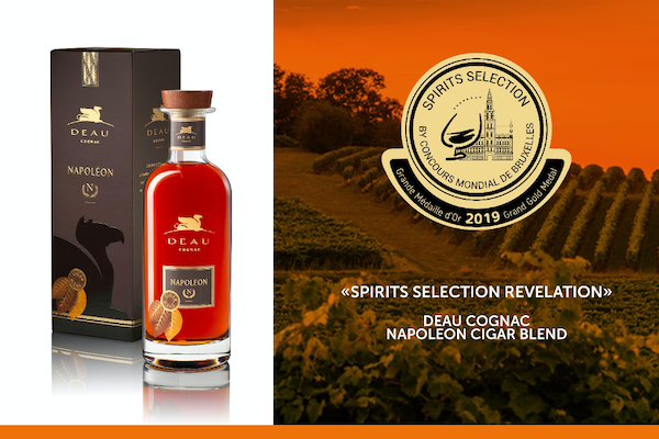 Une grande médaille d’or et révélation pour le cognac DEAU Napoléon Cigar Blend