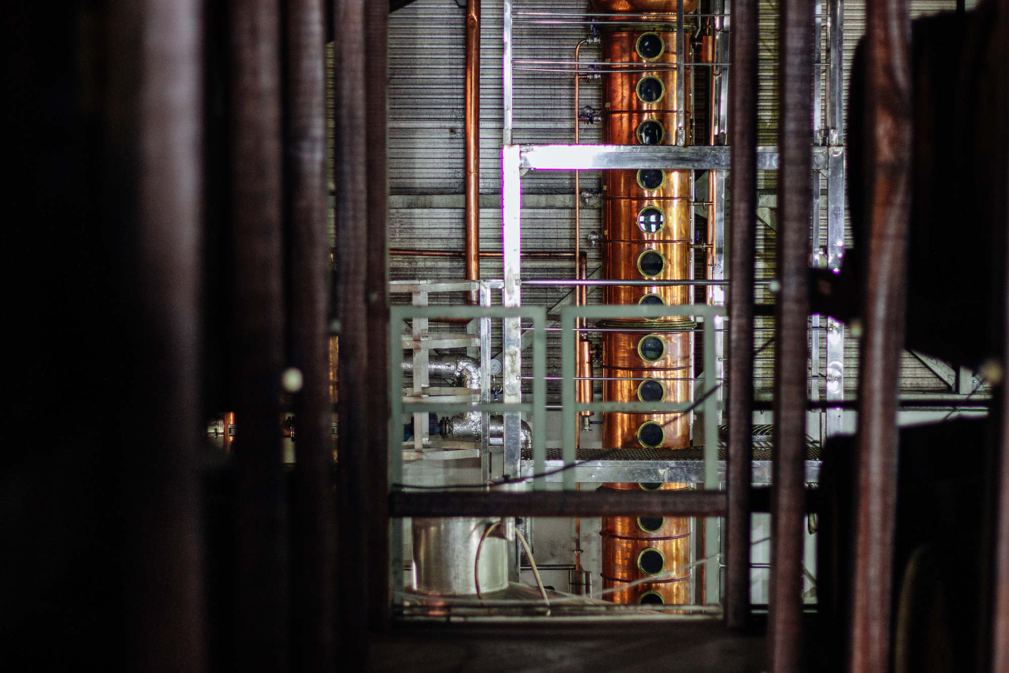 New copper column still installed at Engenho Novo da Madeira.