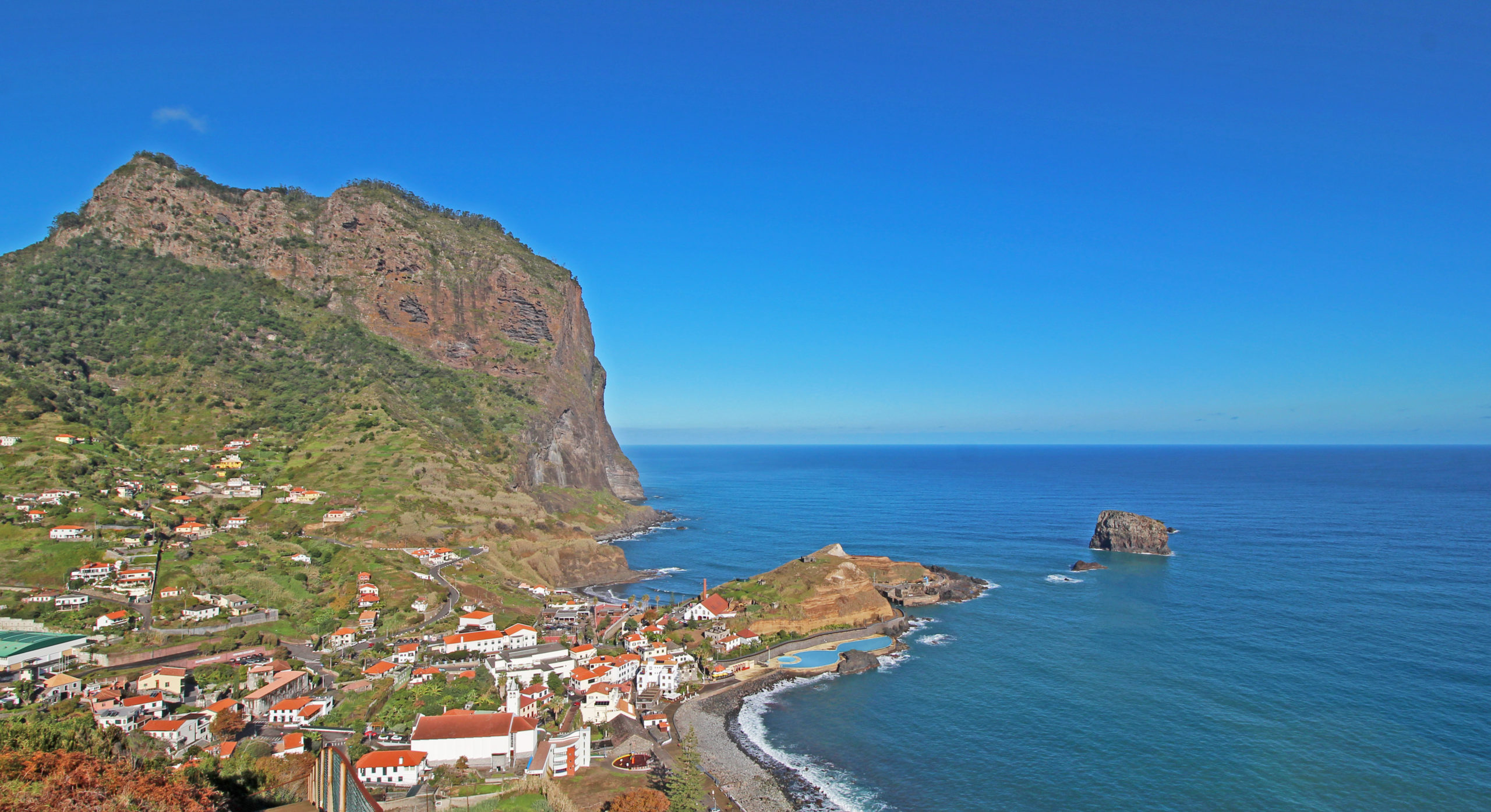 The coastal village of Porto da Cruz in Madeira