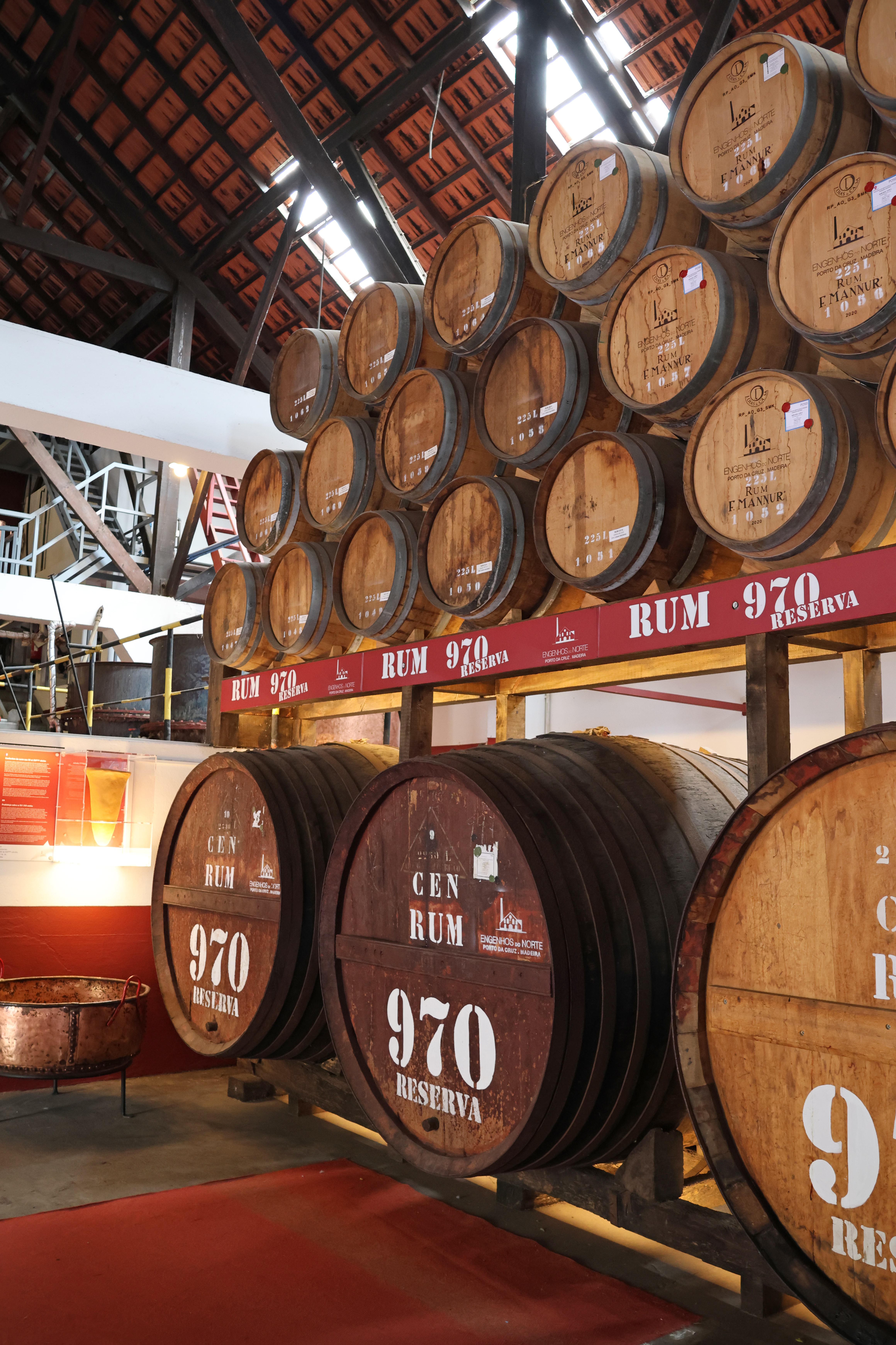 Rum ageing in oak casks at Engenhos do Norte